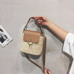 Handmade Small Straw Bucket Bags For Women